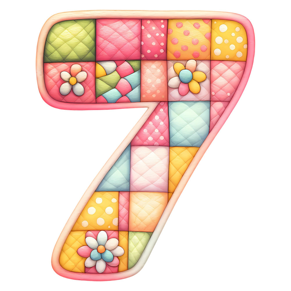 Pink Patchwork Alphabet Fabric Panel 21