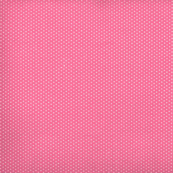 Pink Pin Dot 45" Wide Cotton Fabric Per Yard