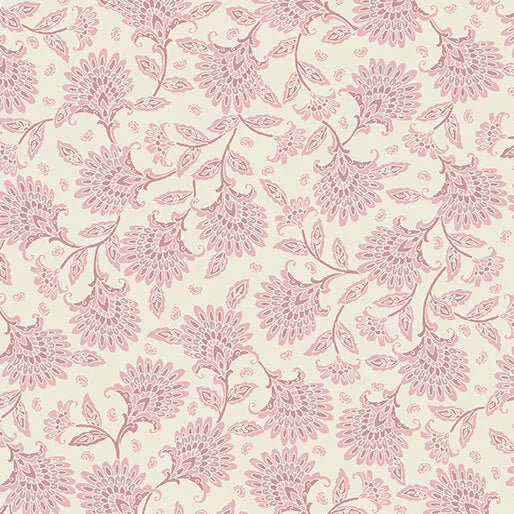 Pink Rose Whimsy Floral Cotton Wideback Fabric per yard - Linda's Electric Quilters