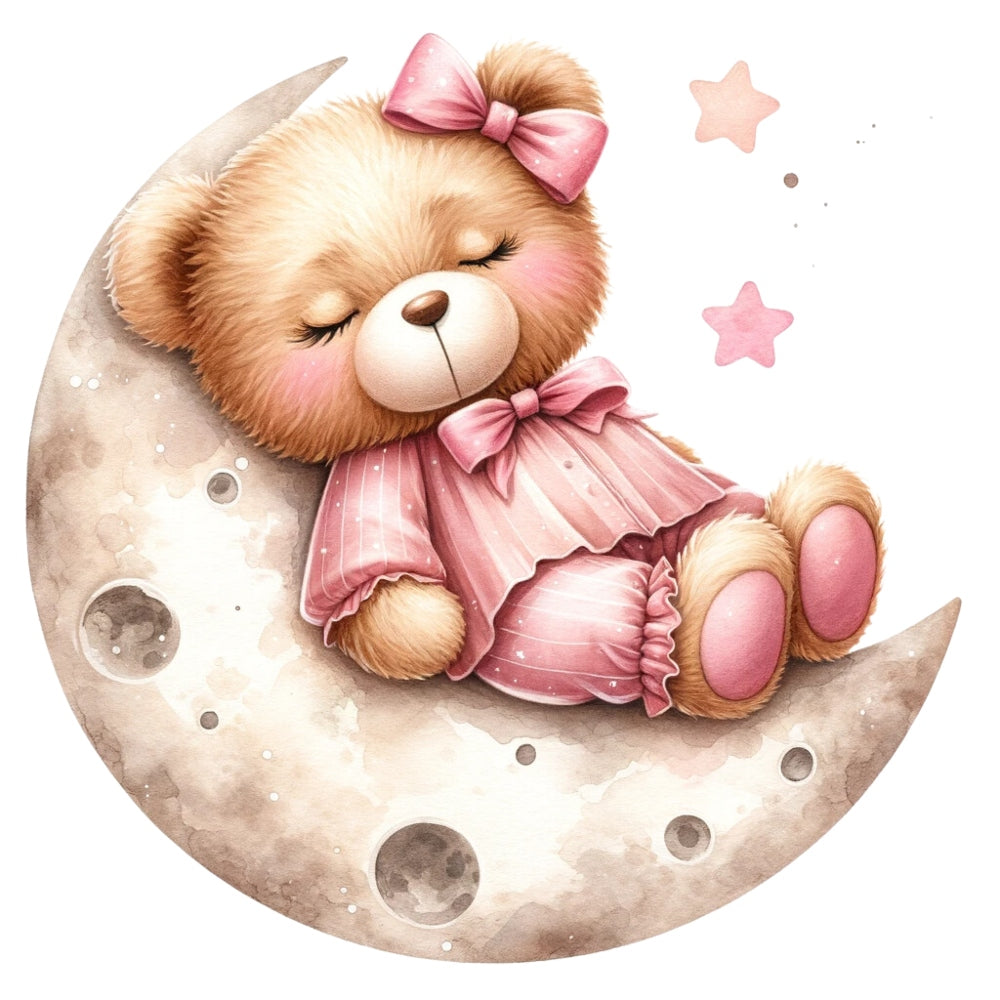 Pink Teddy Bears Fabric Panel 10 QuiltingFabricPanels