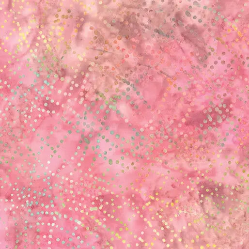 Pink Wave Dots Cotton 44"/45" Fabric Per Yard Benartex Inc