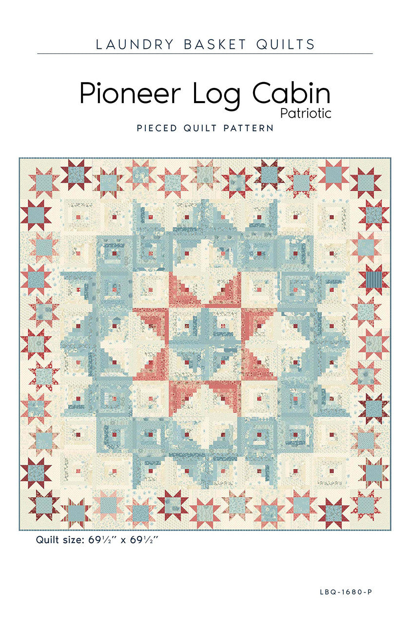 Pioneer Log Cabin - Patriotic