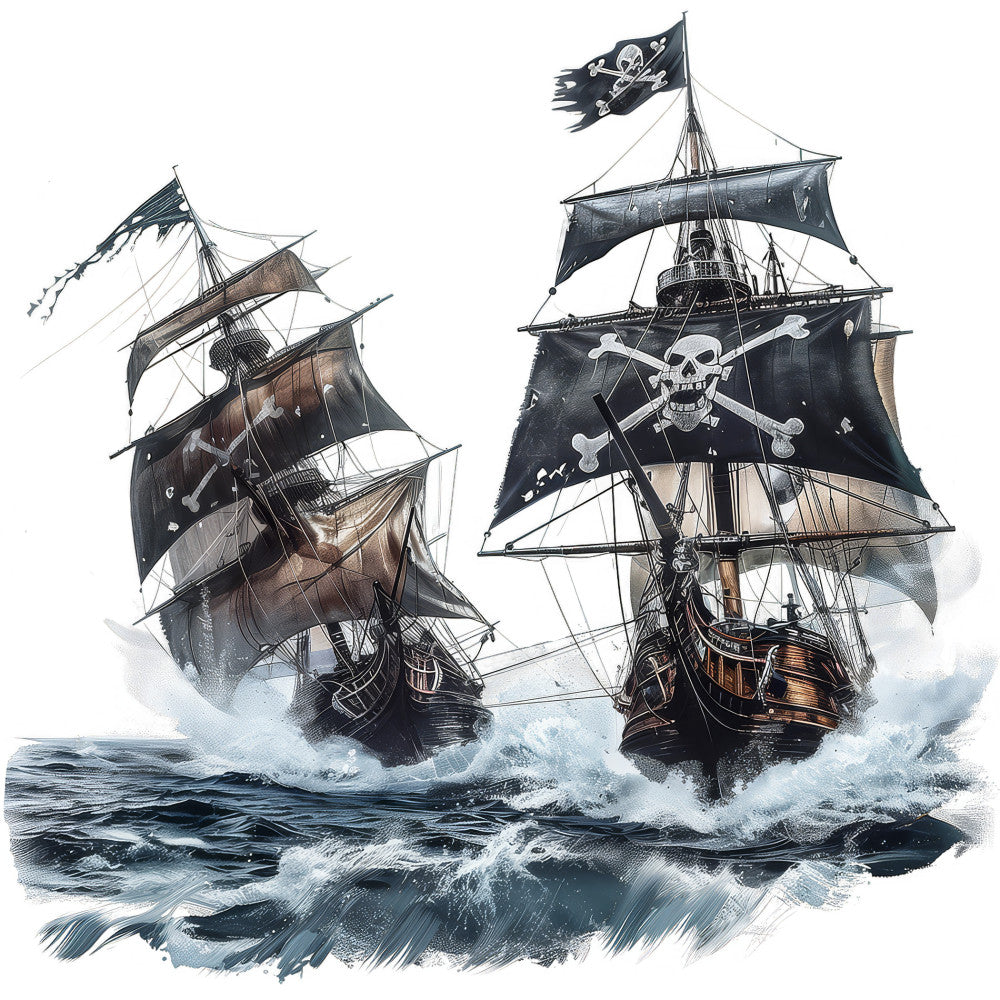 Pirate Jolly Fabric Panel 25 QuiltingFabricPanels