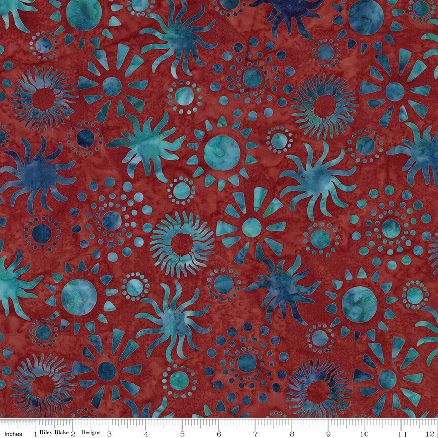 Places You'll Go - Western Reflections Batiks - Bronze Sea 44"/45" Fabric Per Yard