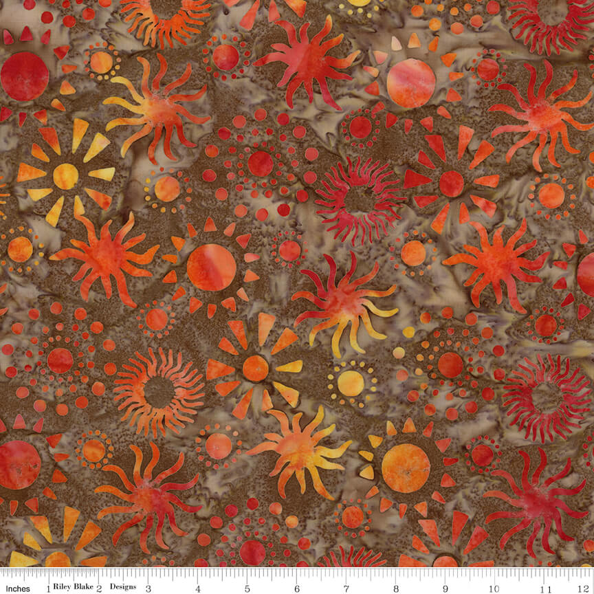 Riley Blake Western Reflections Batiks cinnamon grove batik by the yard