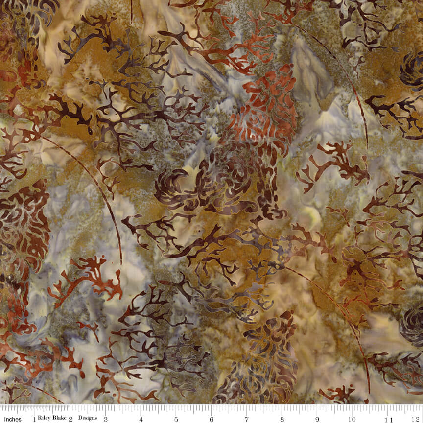 Riley Blake Western Reflections Batiks mocha chestnut hand-dyed batik by the yard