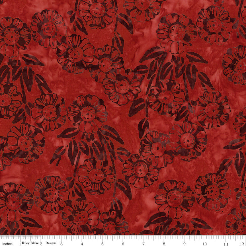 Riley Blake Western Reflections Batiks red fox batik by the yard
