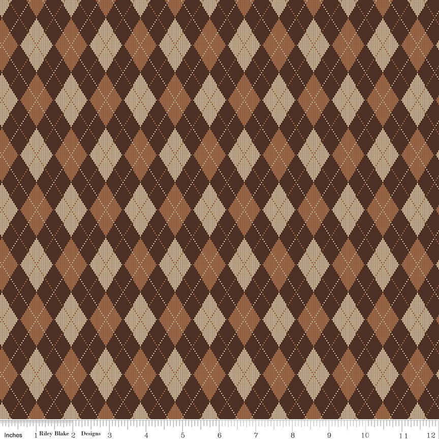 Plaid-Venture Club - Archer - Brown 44"/45" Fabric Per Yard