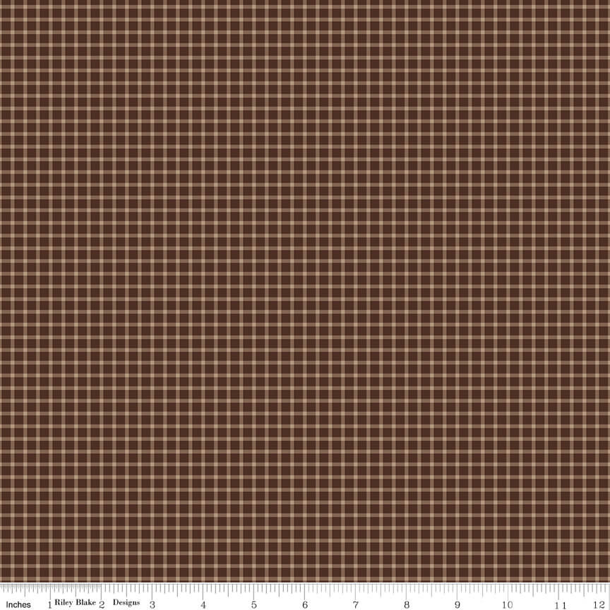 Plaid-Venture Club - Explorer - Brown 44"/45" Fabric Per Yard