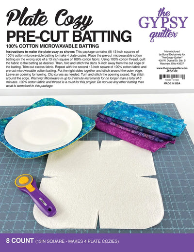 Plate Cozy Pre-Cut Batting 8ct