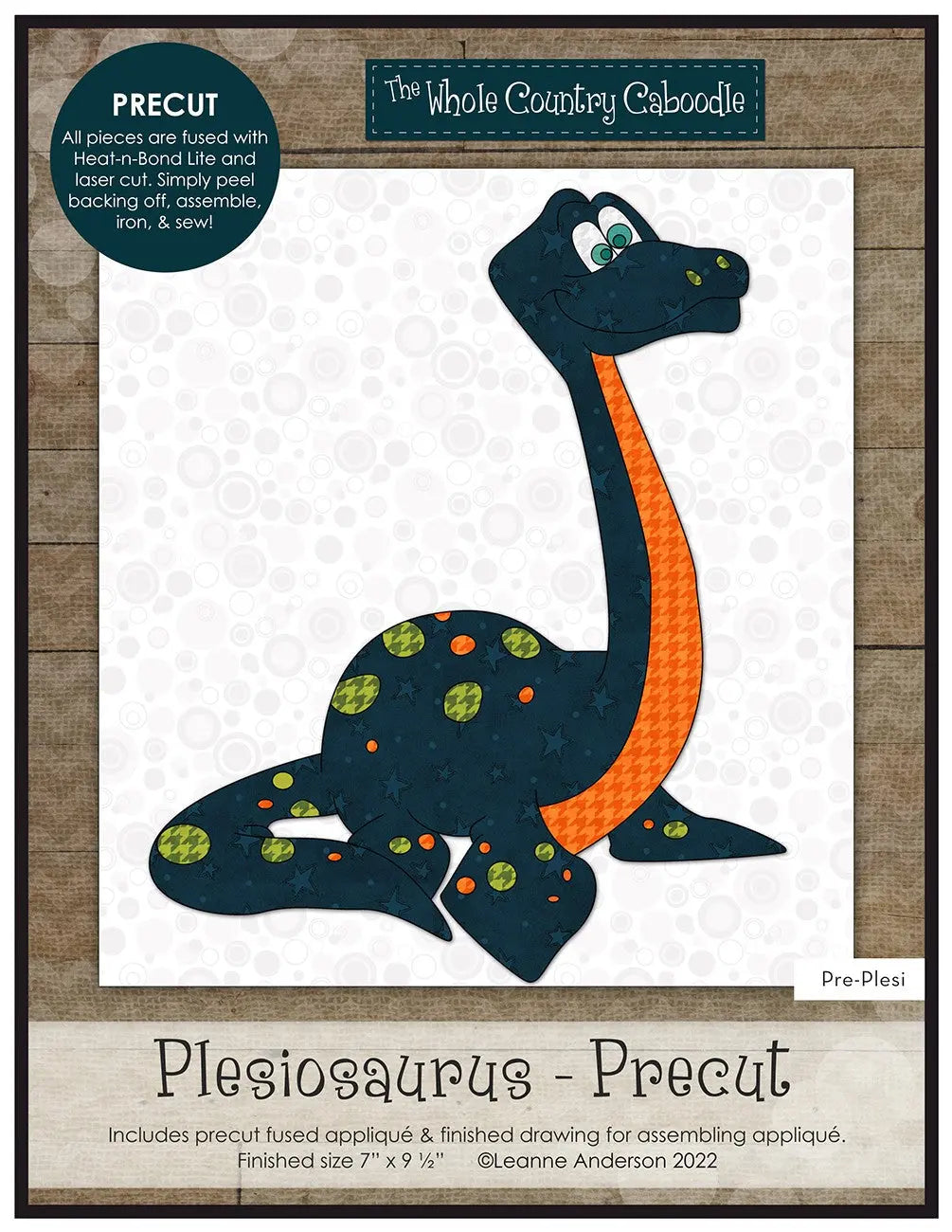 Plesiosaurus Precut Fused Applique Pack Checker Distributor