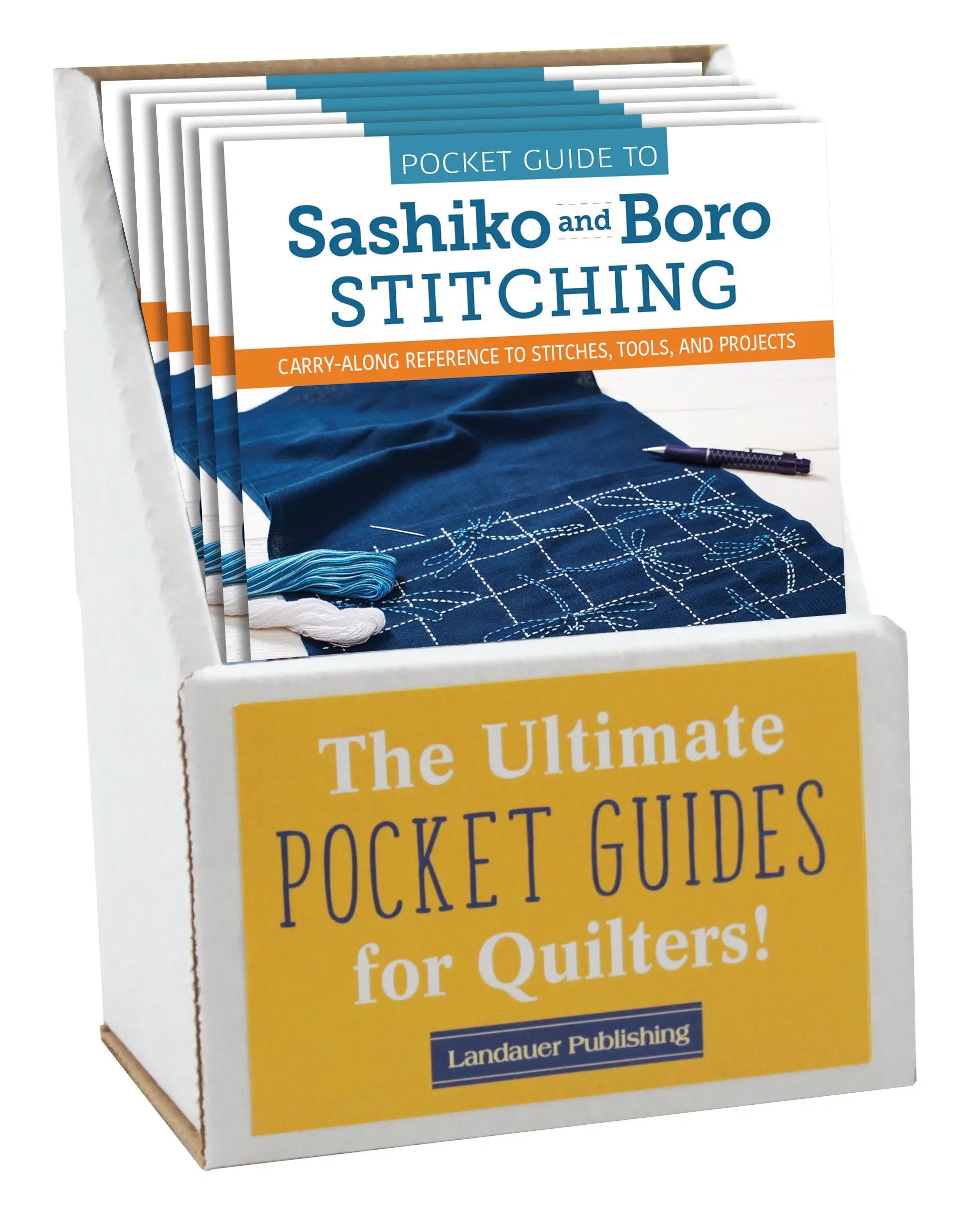 Pocket Guide to Sashiko and Boro Stitching 6-Copy Counter Display - Linda's Electric Quilters