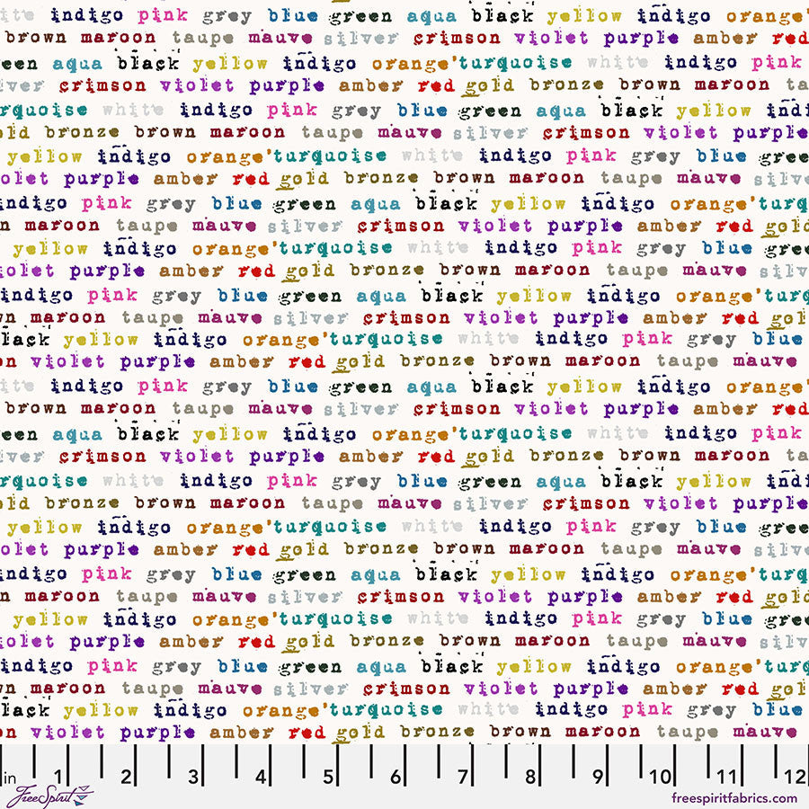 Polychrome Paper Stamped Cotton 44"/45" Fabric Per Yard