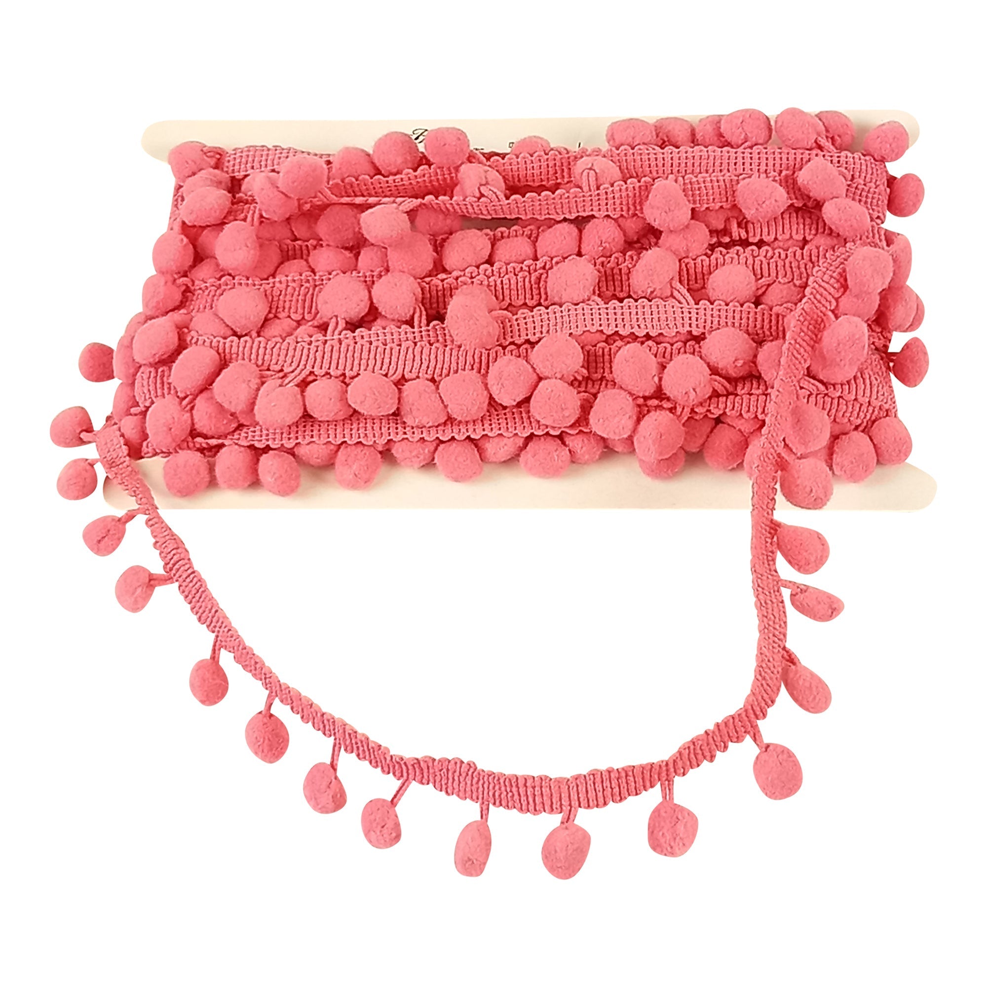 Pom Pom Collection - 5/8" width X 10-Yard Roll - Rose Mauve