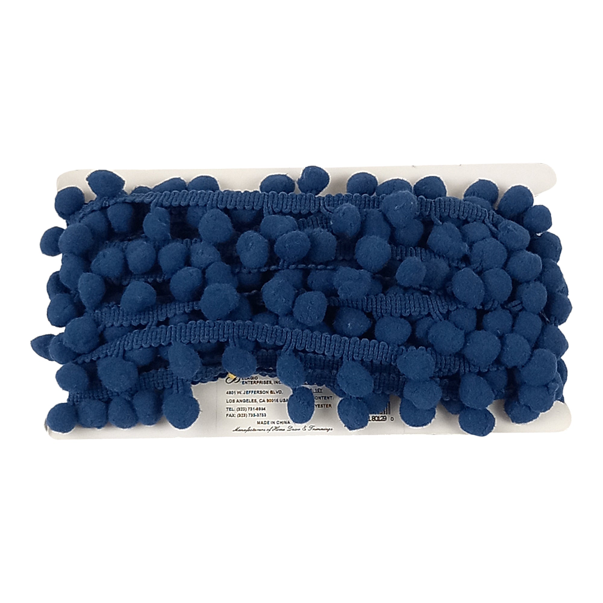 Pom Pom Collection - 5/8" width X 10 Yard Roll in Navy Blue