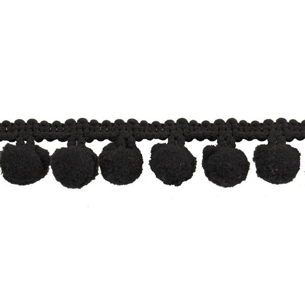 Pom Pom Collection - 5/8" width X 10 Yards Roll in Black