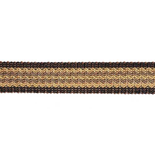 Pompeii Collection - 1 1/2" width BRAID (25 Yard Roll) - BR-7094-02/16 Black and Sable