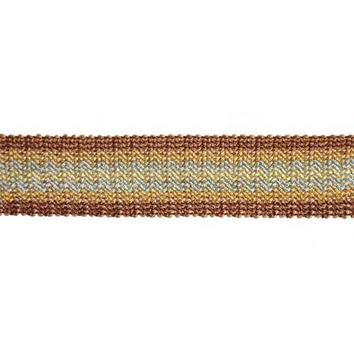 Pompeii Collection - 1 1/2" width BRAID (25 Yard Roll) - BR-7094-38/11 Toffee and Silver