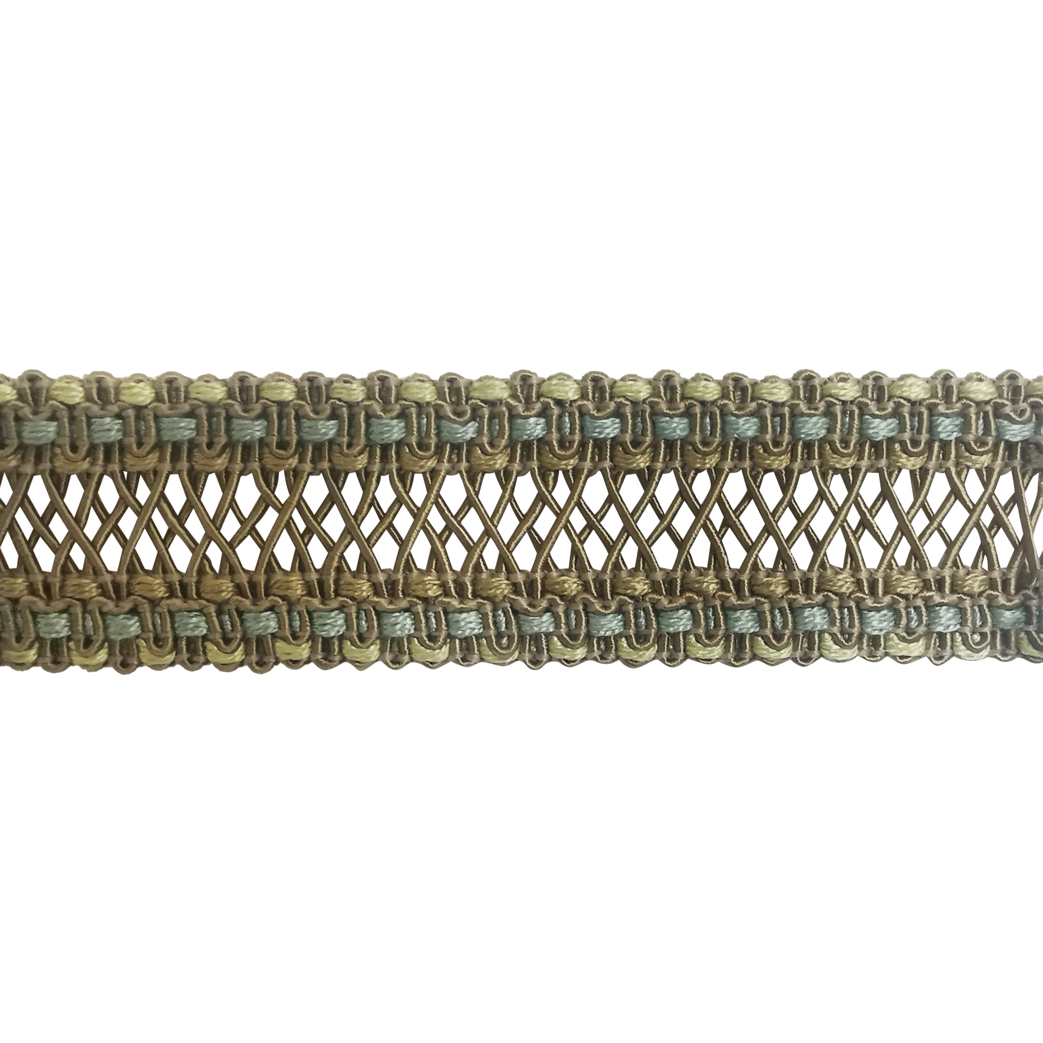 Pompeii Collection - 1" width BRAID (25 Yard Roll) - BR-7095-38/11 Gold and Mint