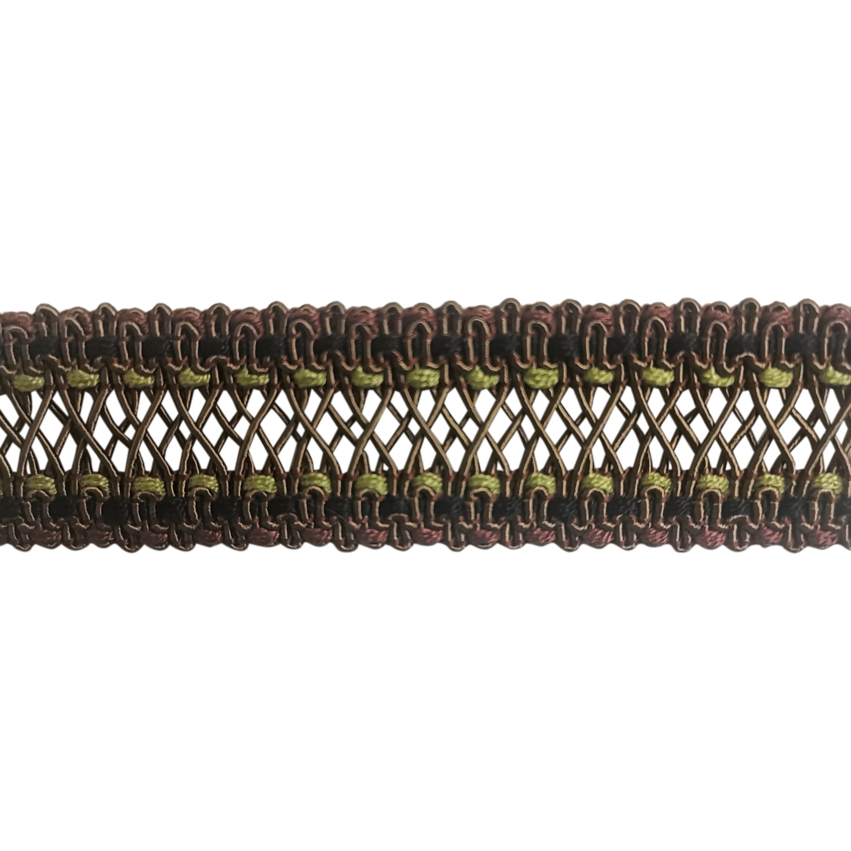 Pompeii Collection - 1" width BRAID (25 Yard Roll) - BR-7095-38/17 Rust and Gold