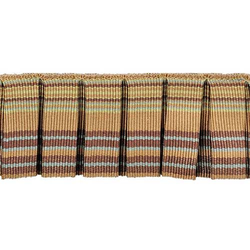 Pompeii Collection - 2" Width PLEATED TRIM (25 Yard Roll) - BF-1398-38/11 Gold and Mint