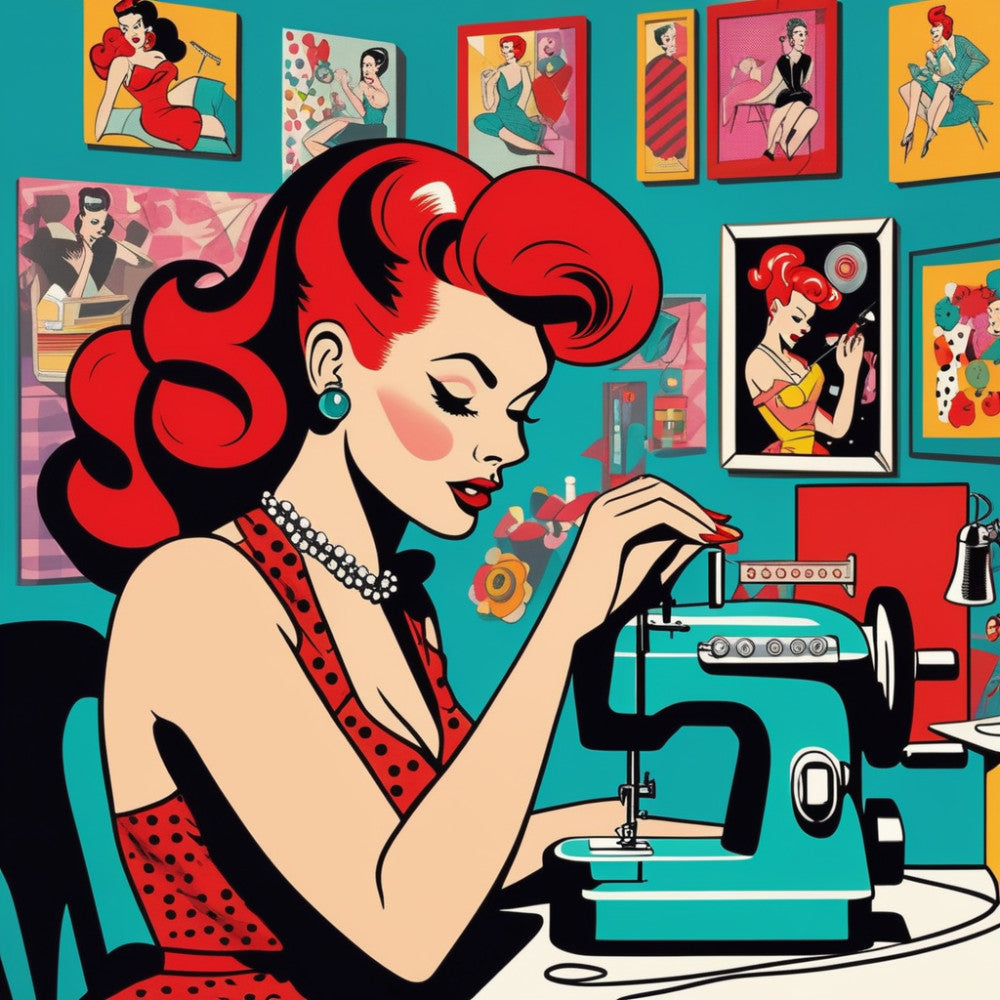 Pop Art Sewing Fabric Panel 38 QuiltingFabricPanels
