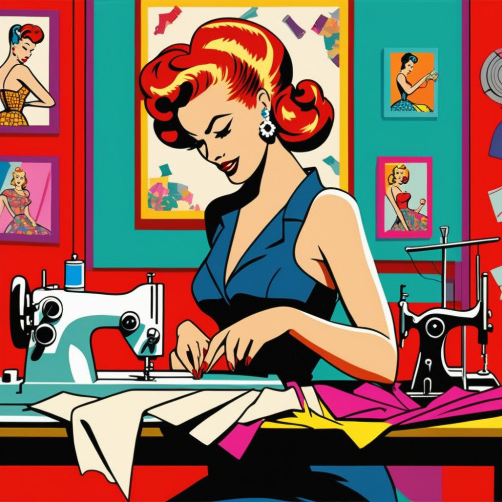 Pop Art Sewing Fabric Panel 40 QuiltingFabricPanels