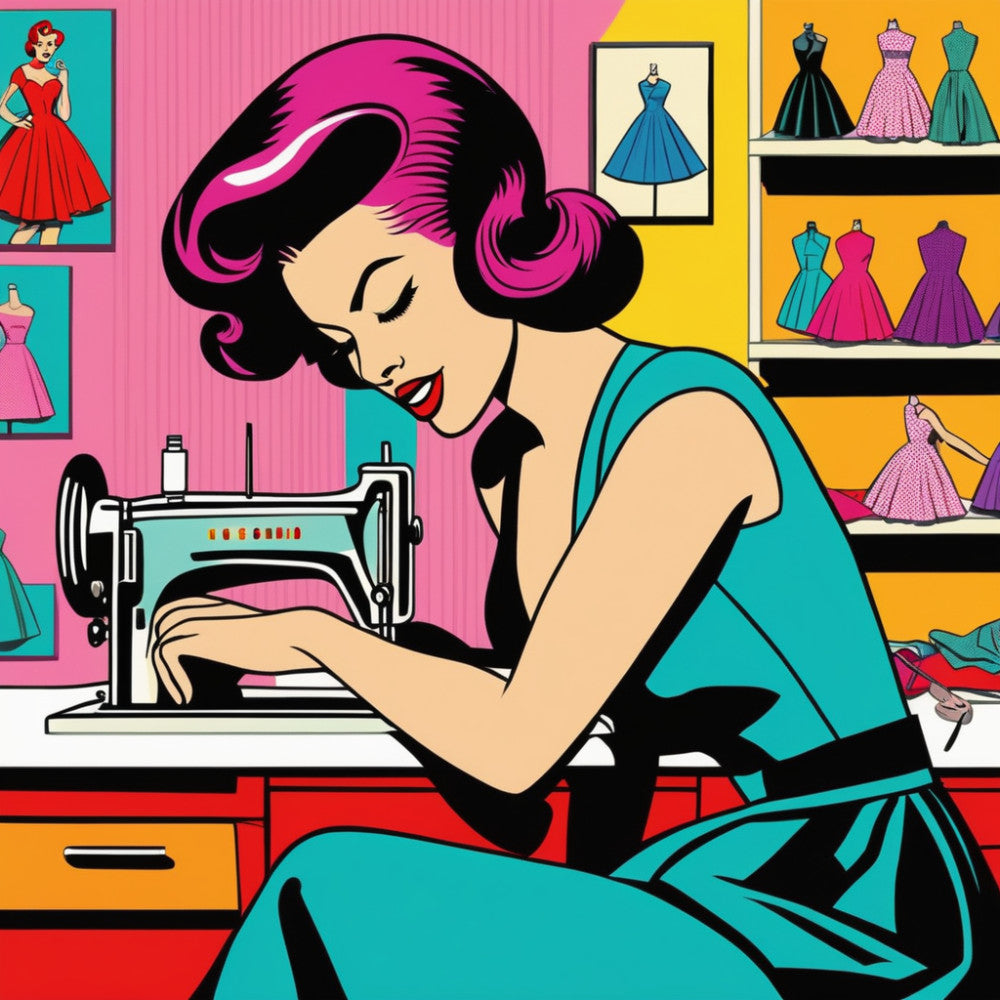 Pop Art Sewing Fabric Panel 50 QuiltingFabricPanels