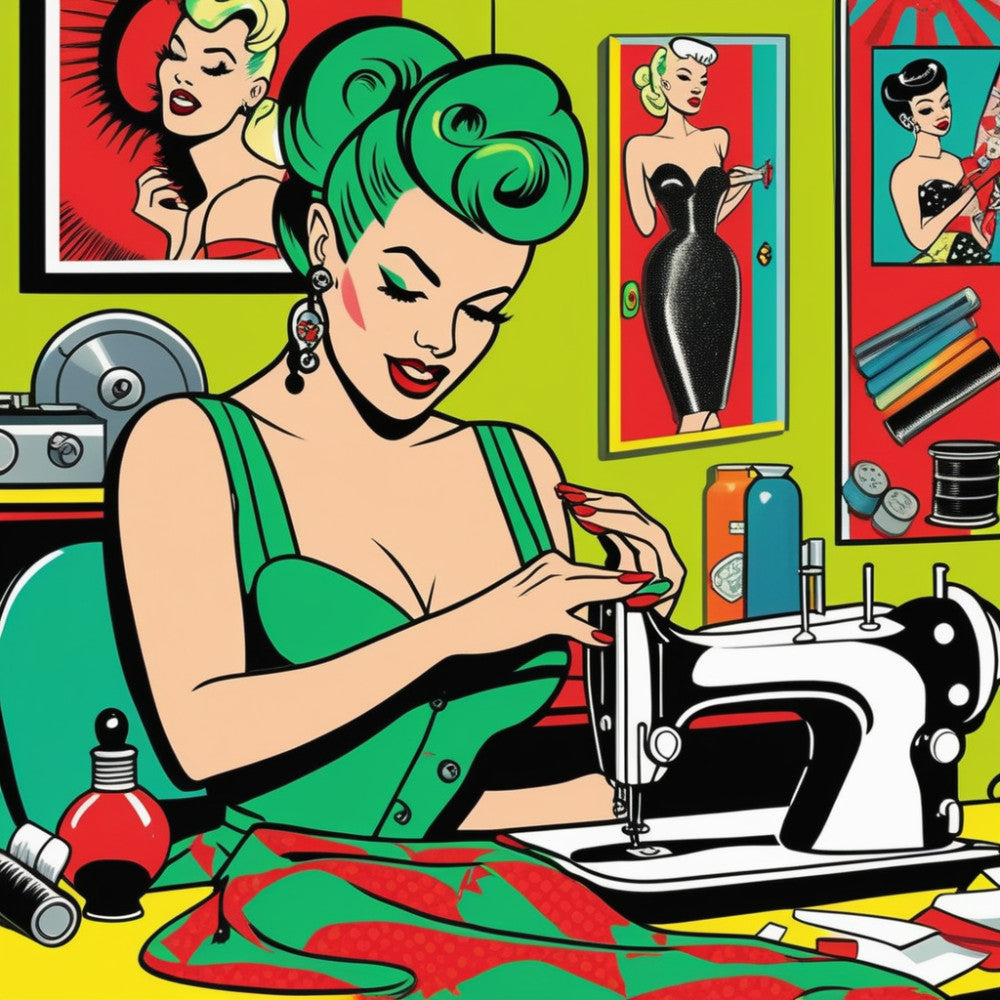 Pop Art Sewing Fabric Panel 74 QuiltingFabricPanels