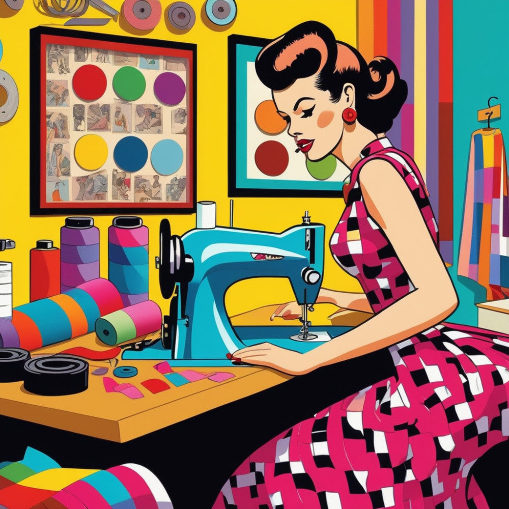 Pop Art Sewing Fabric Panel 78 QuiltingFabricPanels
