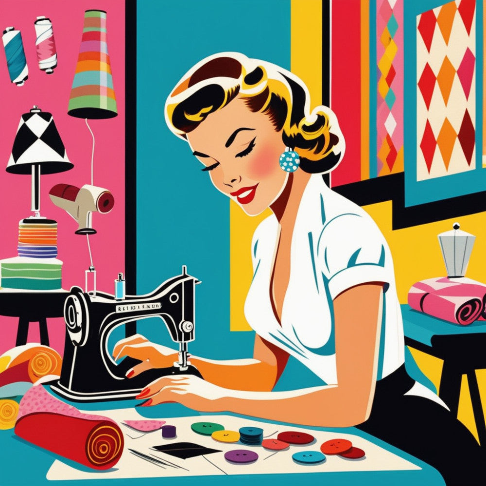 Pop Art Sewing Fabric Panel 81 QuiltingFabricPanels