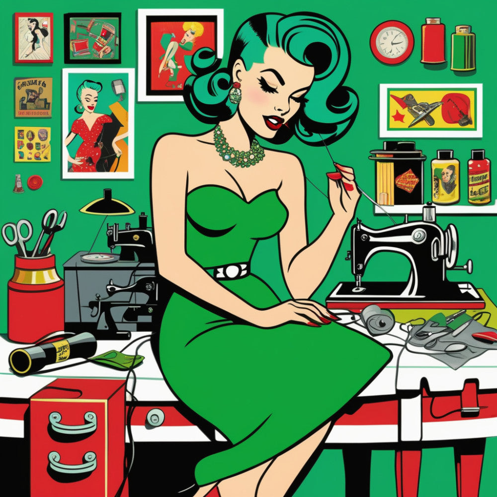 Pop Art Sewing Fabric Panel 9 QuiltingFabricPanels