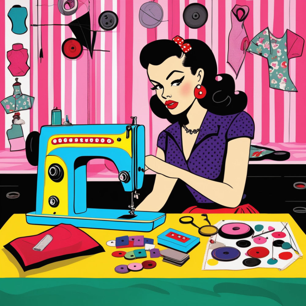 Pop Art Sewing Fabric Panel 97 QuiltingFabricPanels