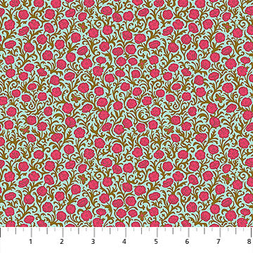 Poppies Sweet Yesterday Cotton 44"/45" Fabric Per Yard