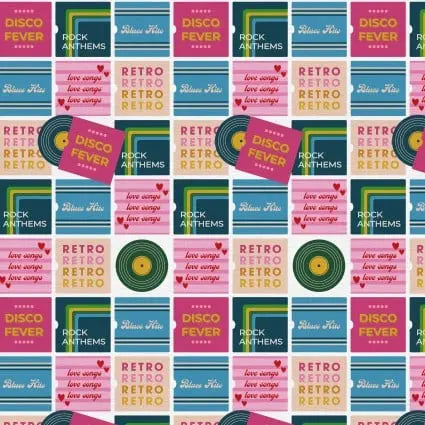 Press Play Record Breaking 43"/44" Fabric Per Yard PBS Fabrics