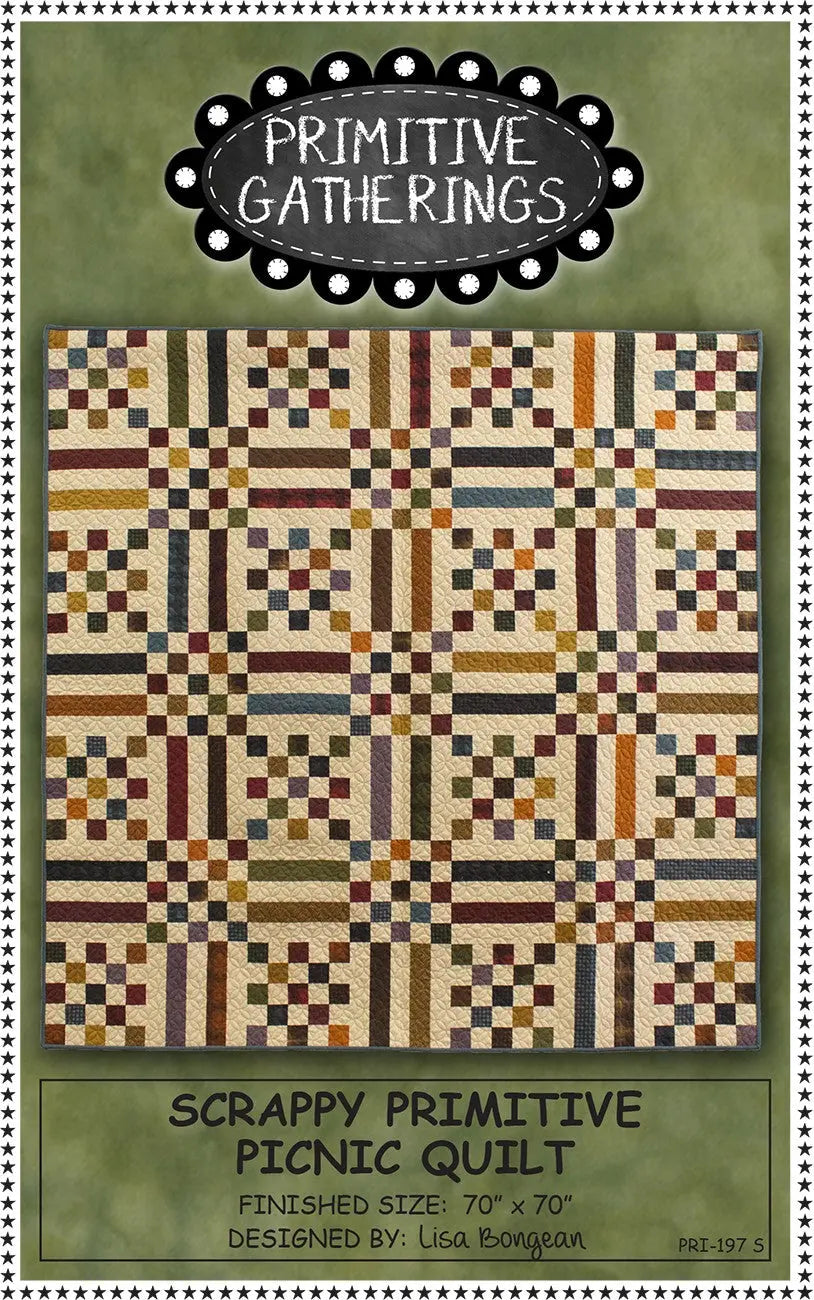 Primitive Picnic Quilt - Linda's Electric Quilters
