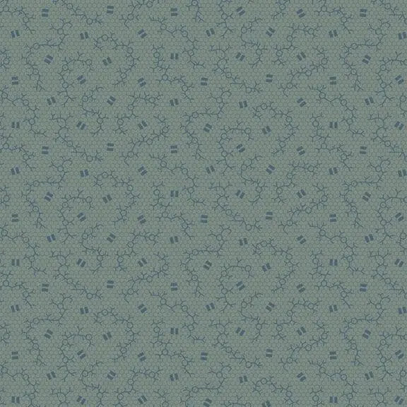 Primrose Prints - Equal Roots - Blue 44" / 45" Fabric Per Yard The Fabric Company