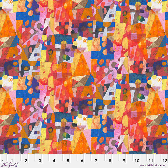 Prism Multi Colori Cotton 44"/45" Fabric Per Yard