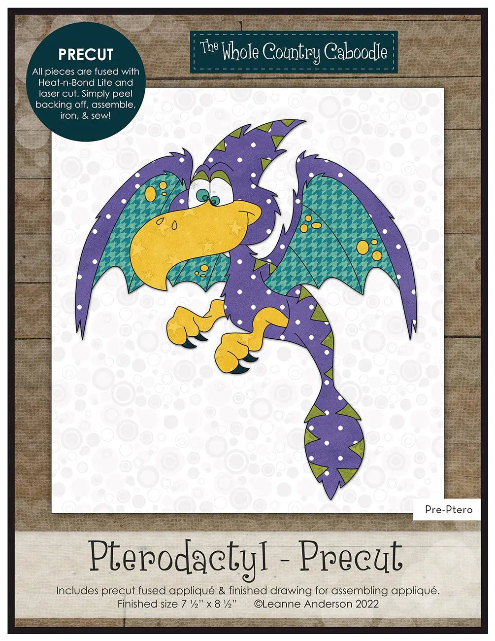 Pterodactyl Precut Fused Applique Pack Checker Distributor