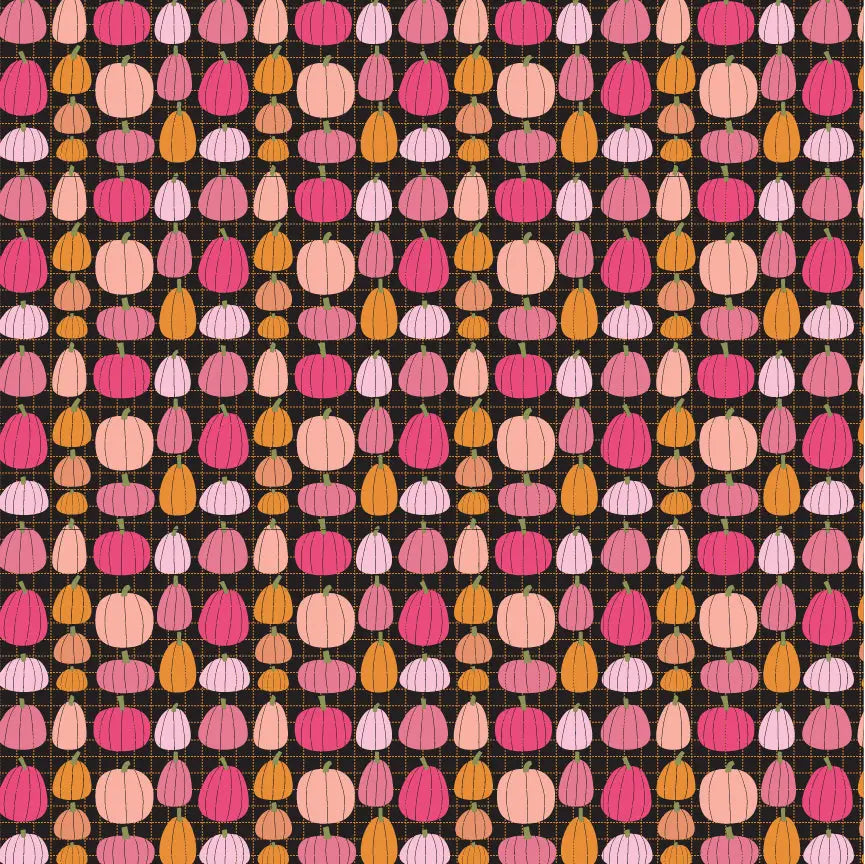 Pumpkin Patch Poppie Cotton Black 44"/45" Fabric Per Yard Poppie Cotton