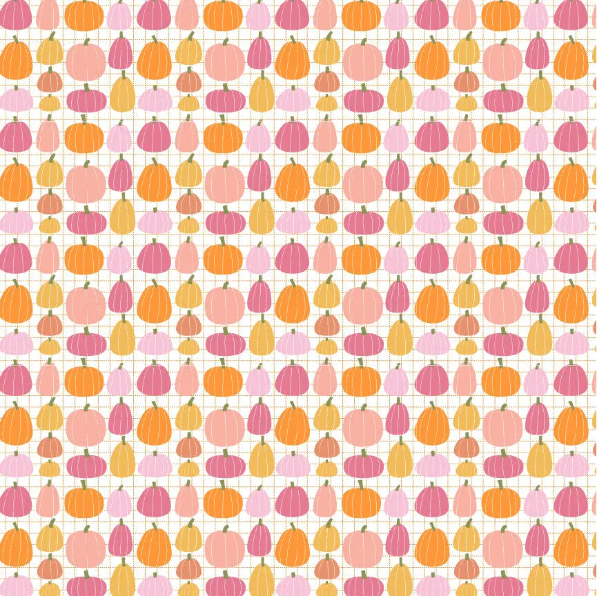 Pumpkin Patch Poppie Cotton White 44"/45" Fabric Per Yard Poppie Cotton
