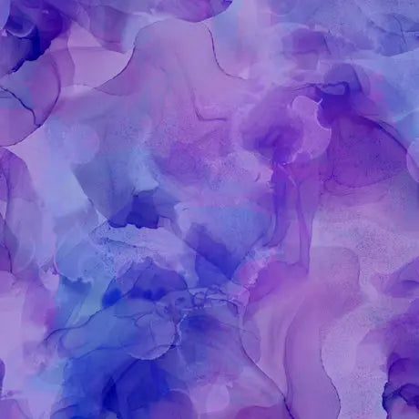 Purple Aura Watercolor Blender Wideback Cotton Fabric per yard Quilting Treasures Fabric