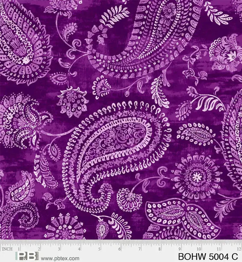 Purple Bohema Cotton Wideback Fabric per yard - Linda's Electric Quilters