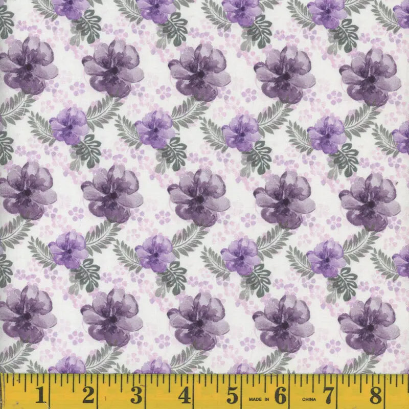 Purple Denzal Cotton Wideback Fabric
