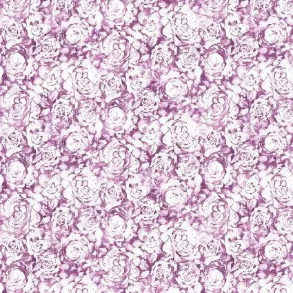 Purple Floral Daphne 44"/45" Cotton Fabric Per Yard - Linda's Electric Quilters