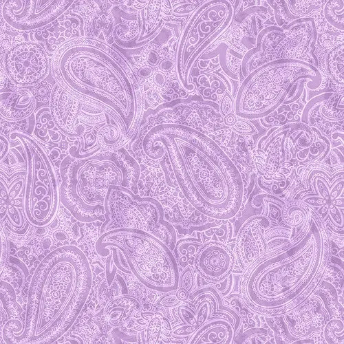 Purple Lilac Paisley Jane Cotton Wideback Fabric per yard - Linda's Electric Quilters