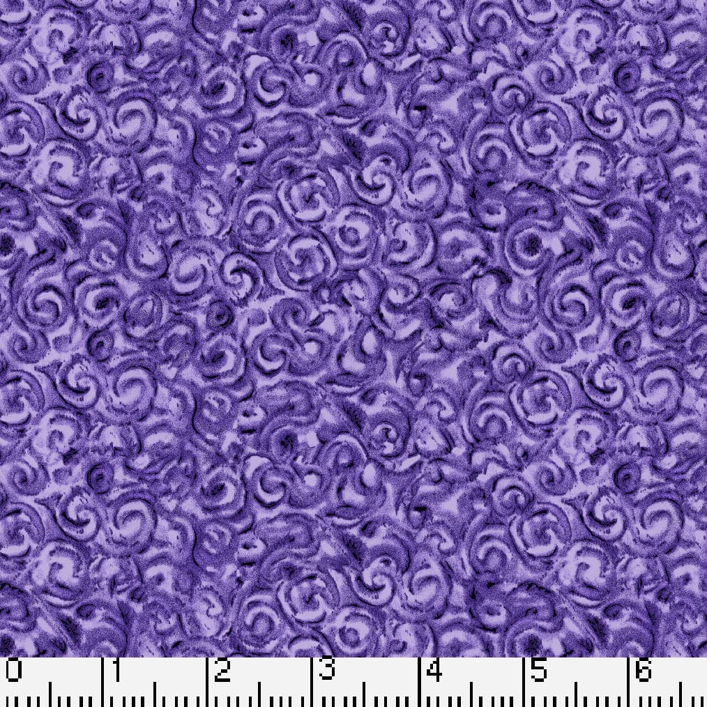 Purple Twister 45" Wide Cotton Fabric Per Yard