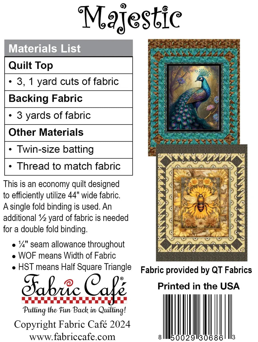 QT Fabrics - Majestic Quilt Pattern Quilting Treasures Fabric