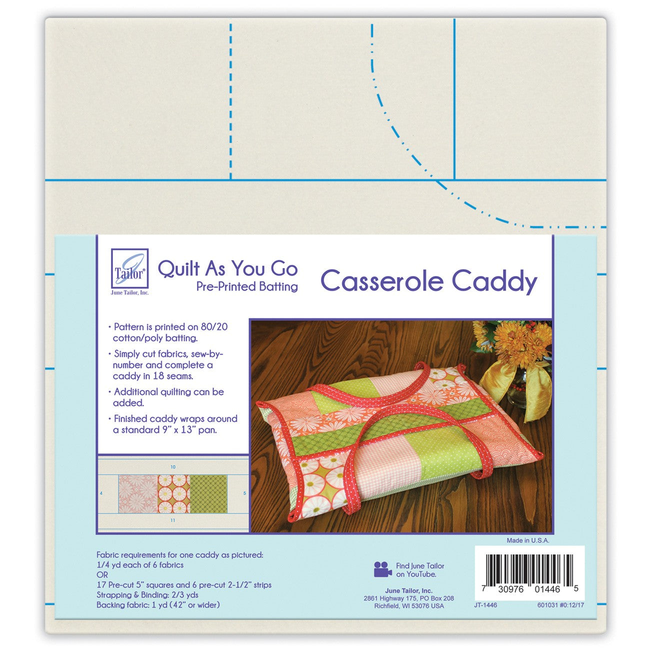 Quilt As You Go Casserole Caddy