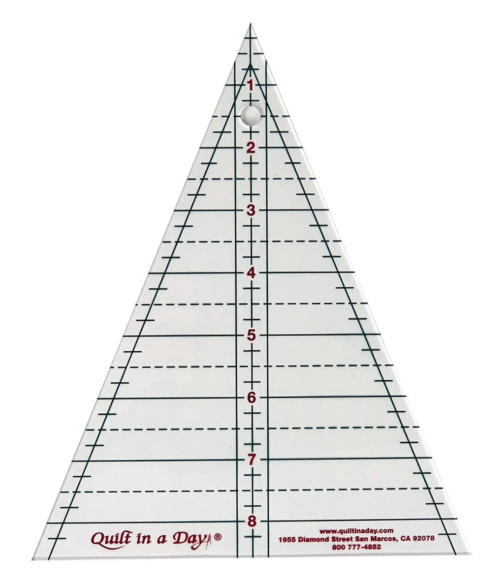 Kaladscope Quilting Ruler Quilt In A Day Kaleidoscope 45 Degree Triangle Ruler 8-1/2in - Linda's